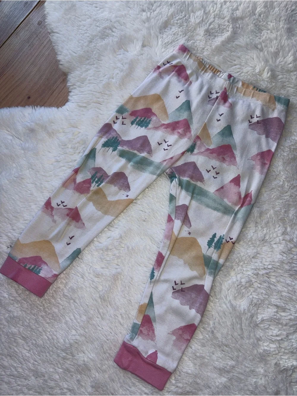 Two Burt’s Bees Kids Girls 2T Pajama Sets Organic Cotton Butterflies Watercolor